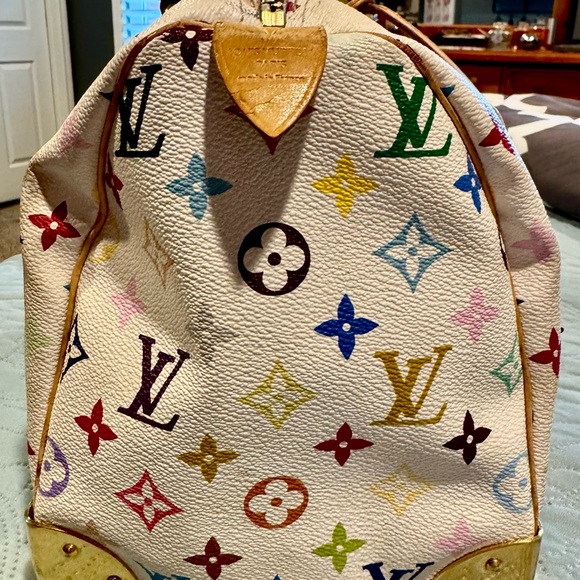 LOUIS VUITTON Monogram Multicolor Speedy 30 White - Picture 8 of 9